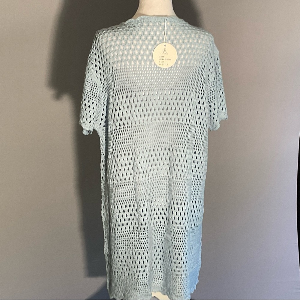 ANRABESS Crochet Swim Cover-Up Dress Blue Size L NWT - Picture 9 of 16